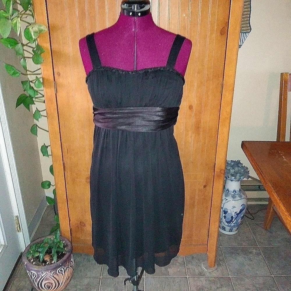 City Triangles Sheer Black Prom Dress